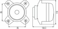 Hella - H7 Fernscheinwerfer ø 90 mm, mit Stdl.