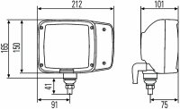 Hella - Scheinwerfer Modul 120 H7/H3 L