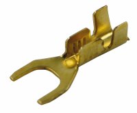 Gabel-Kabelschuhe Messing blank M5