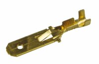Flachsteckzunge Messing mit Rastnase 6.3mm