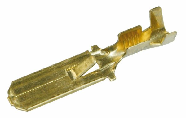 Fiches plates mâles non isol. avec nez 6.3mm