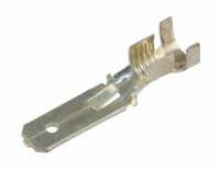 Flachsteckzunge versilbert mit Rastnase 6.3mm