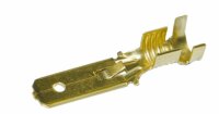 Flachsteckzunge Messing mit Rastnase 6.3mm