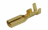 Flachsteckhülsen 2.8/0.5mm, Messing blank