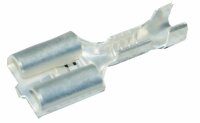 Flachsteckhülsen versilbert mit Rastnase 6.3 mm
