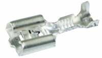Flachsteckhülsen versilbert mit Rastnase 6.3mm