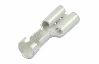 Flachsteckhülsen verzinnt blank 6.3 mm