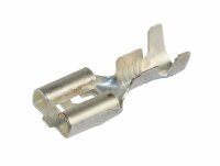 Flachsteckhülsen versilbert mit Rastnase 6.3 mm
