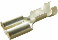Flachsteckhülsen versilbert 6.3mm, starkes Abzugsgew.