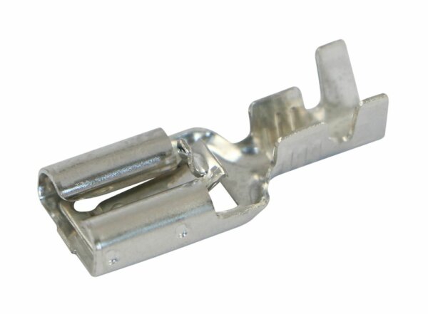 Flachsteckhülsen verzinnt mit Verriegelung 6.3mm