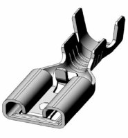 Flachsteckhülsen verzinnt mit Verriegelung 6.3mm