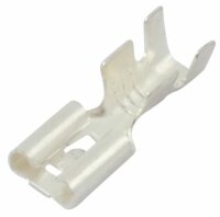 Flachsteckhülsen versilbert mit Rastnase 6.3 mm