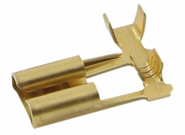 Fahnen-Flachsteckhülsen blank 6.3mm