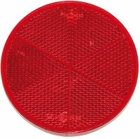 Rückstrahler rot ø 80mm ohne Loch