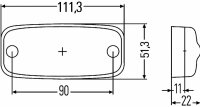 Hella - LED-Seitenmarkierleuchte 24V