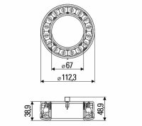 Hella - LED-Schluss-Bremsl. 24 V ringförmig