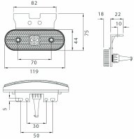 Aspöck Unipoint I LED-Seitenleuchte 12/24V