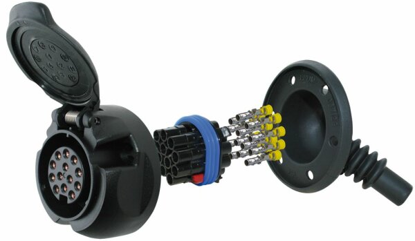 Steckdose 13-pol. 12V * wasserdicht *