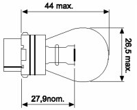 Osram Glühlampe W2.5x16d 12V 27W