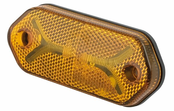 Aspöck Flatpoint IV gelb 12/24 V, AMP Superseal 2 pol. männlich, gelbe Lichtscheibe