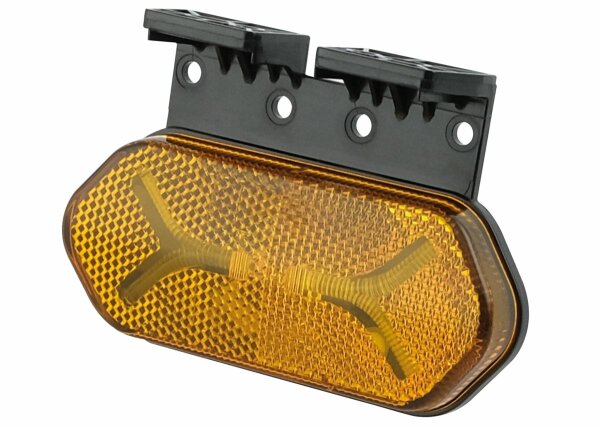 Aspöck Flatpoint IV orange 12/24 V, AMP Superseal 2 pôles mâle, disque orange lumineux, support avant