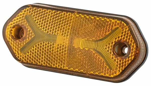 Aspöck Flatpoint IV gelb 12/24 V, Bajonett 2 pol. männlich, gelbe Lichtscheibe