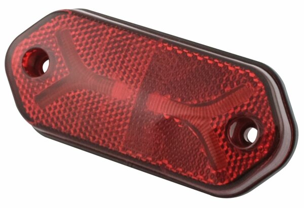 Aspöck Flatpoint IV rot 12/24 V, Bajonett 2 pol. männlich, rote Lichtscheibe