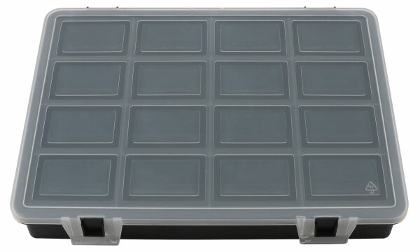 Sortimentsbox aus Kunststoff 16-teilig schwarz