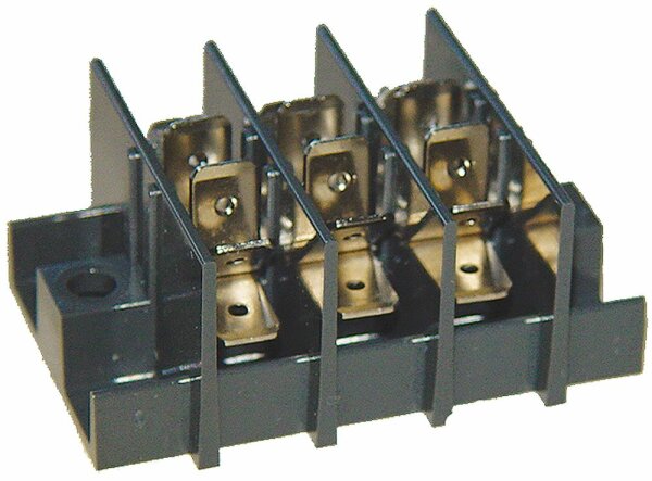 Connexion 3 divisions à 6 cosses 6.3mm