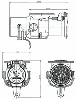 Adapter 15- auf 7-pol. * Euro-N *