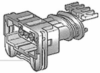 Einspritz-Steckgehäuse (w) 4-pol AMP JPT