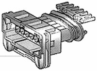 Einspritz-Steckgehäuse (w) 6-pol AMP JPT