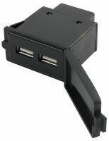 Einbausteckdose mit Deckel - 2 x USB-A