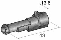 Stiftgehäuse SUPERSEAL 1.5, 1-pol