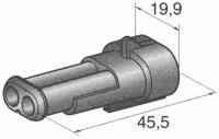 Stiftgehäuse SUPERSEAL 1.5, 2-pol
