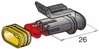 Buchsengehäuse SUPERSEAL 1.5, 2-pol