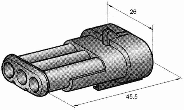 Stiftgehäuse SUPERSEAL 1.5, 3-pol