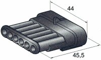 Stiftgehäuse SUPERSEAL 1.5, 6-pol