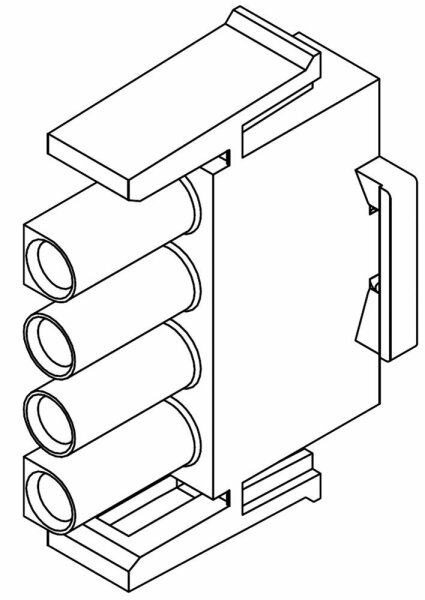 Steckgehäuse männlich MATE-N-LOK 4-pol