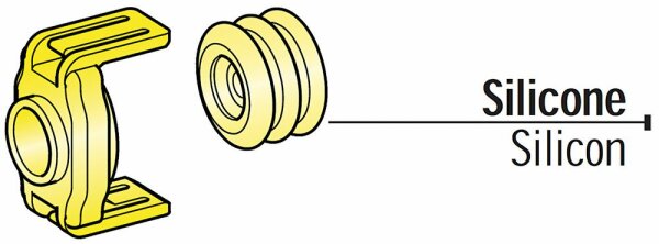 Gummidichtung gelb mit Arret. 10mm2