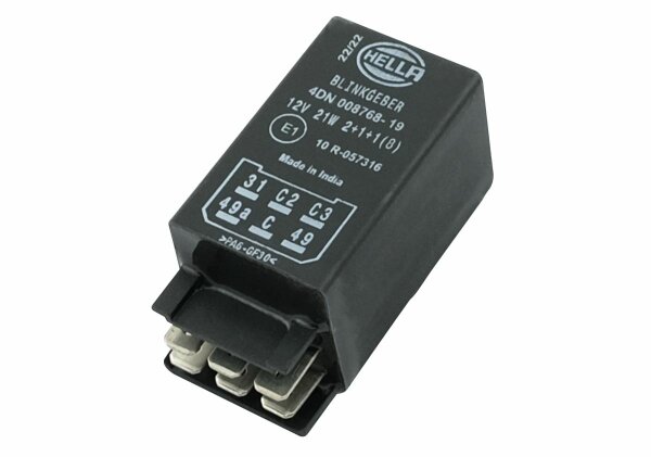 Hella - Relais clignotant 12 V 2 + 1 + 1 (8) x 21 W