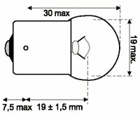 Osram Glühlampe BA15s 12V 10W