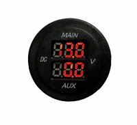 Doppel LED Voltmeter für Starter und Verbraucherbatterie