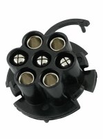 Anhängersteckdose 7-pol Alu, rund, Steckanschl.