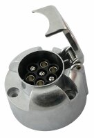 Anhängersteckdose 7-pol Alu, rund, Steckanschl.