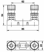 Halter zu Streifensich. Gabelstapler