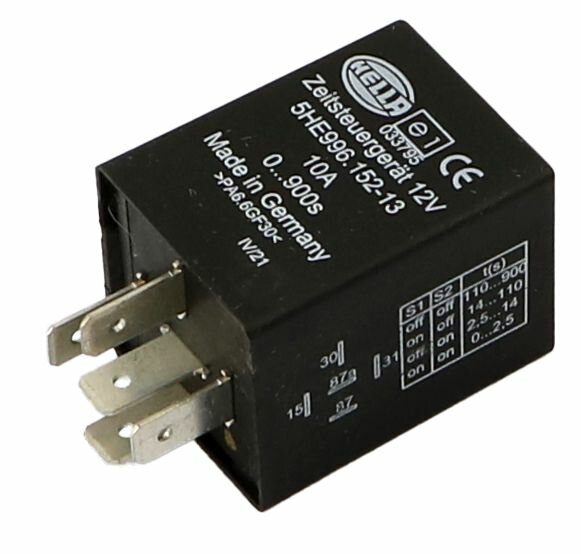 Hella - Zeitrelais abfallverzögernd 12 V 10 A