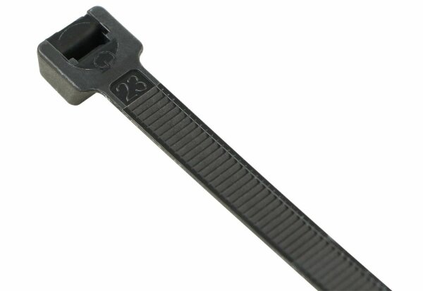 Kabelbinder 7.5 x 450 mm, sz, Rillen bis Kopf