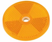 Rückstrahler 61mm gelb