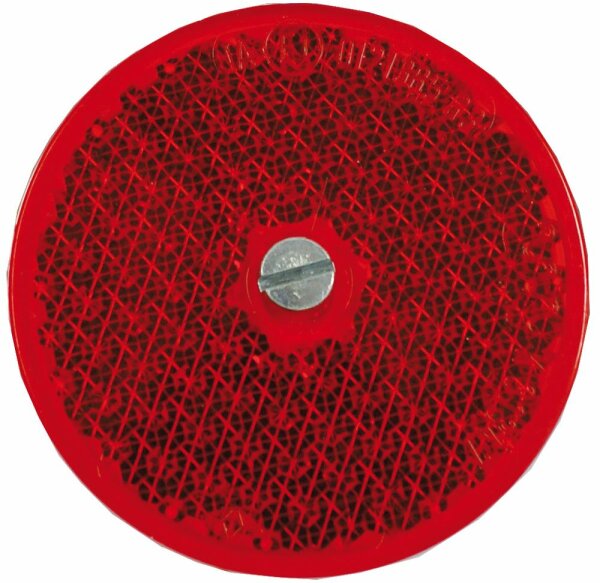 Rückstrahler 61 mm rot
